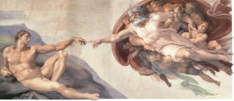 Michelangelo Buonarroti The Creation of Adam oil painting picture